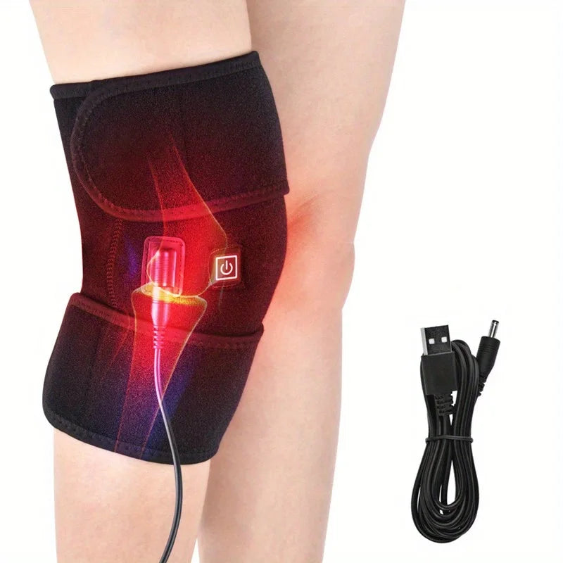 Joelheira com aquecimento elétrico Infravermelho e USB - SuperCare- para alívio de problemas nas articulações e artrite