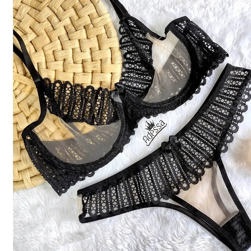 Lingerie - Dona Linda - Sexy Sensual Neon Luxo Conjunto Calcinha E Sutiã