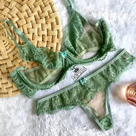 Lingerie - Dona Linda - Sexy Sensual Neon Luxo Conjunto Calcinha E Sutiã